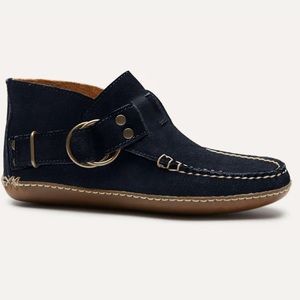 Quoddy blue suede leather ring boots sz 11